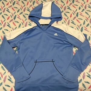 Adidas Blue and White Hoodie